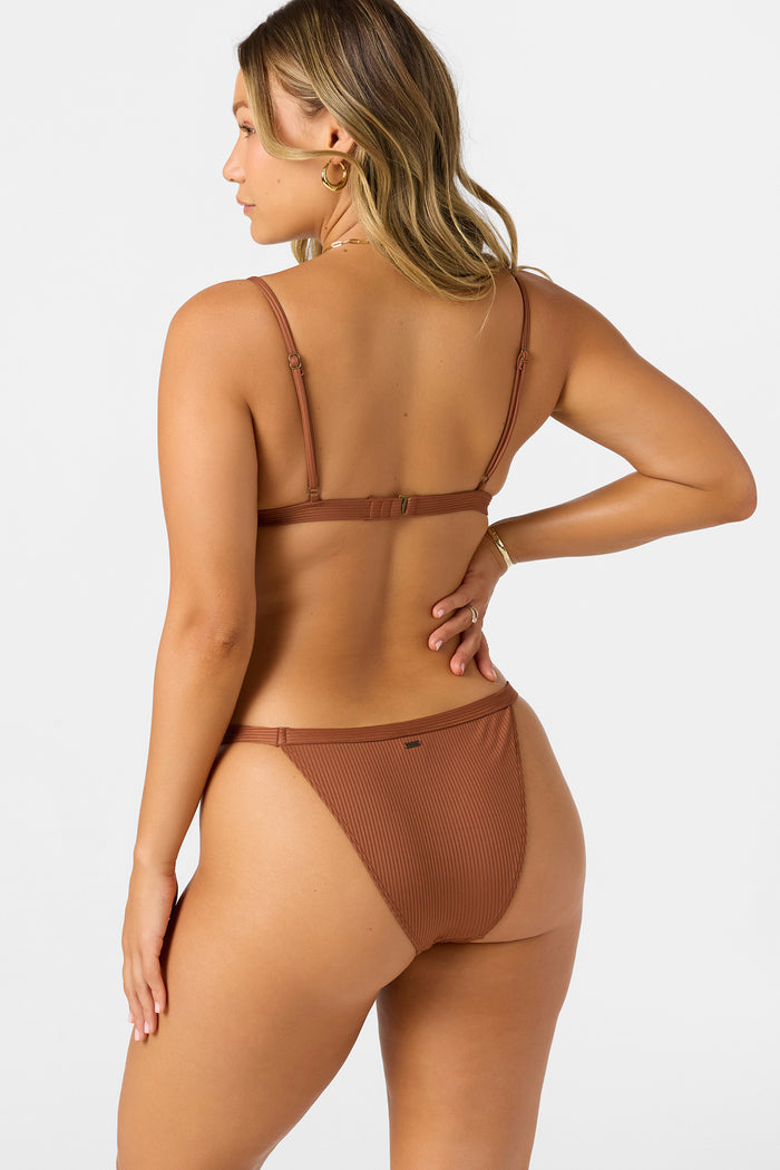 Saltwater Solids Rib Seaside Triangle Top - Rustic Brown | O'Neill