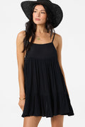 Saltwater Solids Rilee Mini Cover-Up Dress - Black | O'Neill