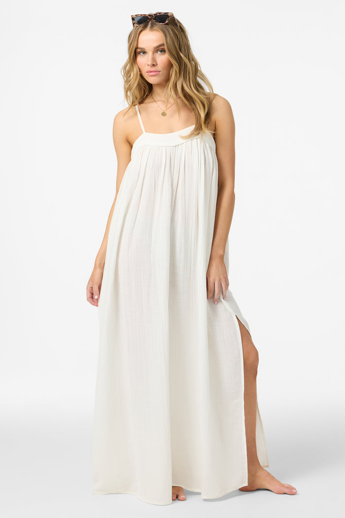 Saltwater Solids Sai Maxi Cover-Up Dress - White | O'Neill