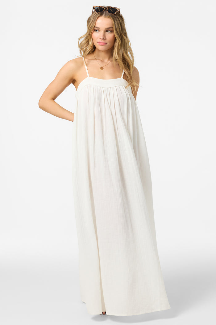 Saltwater Solids Sai Maxi Cover-Up Dress - White | O'Neill