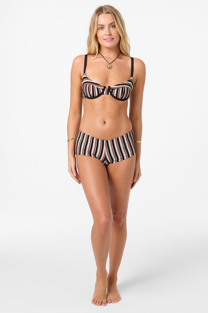 Sand Dollar Stripe Surfs Up Full Bottoms - Black | O'Neill
