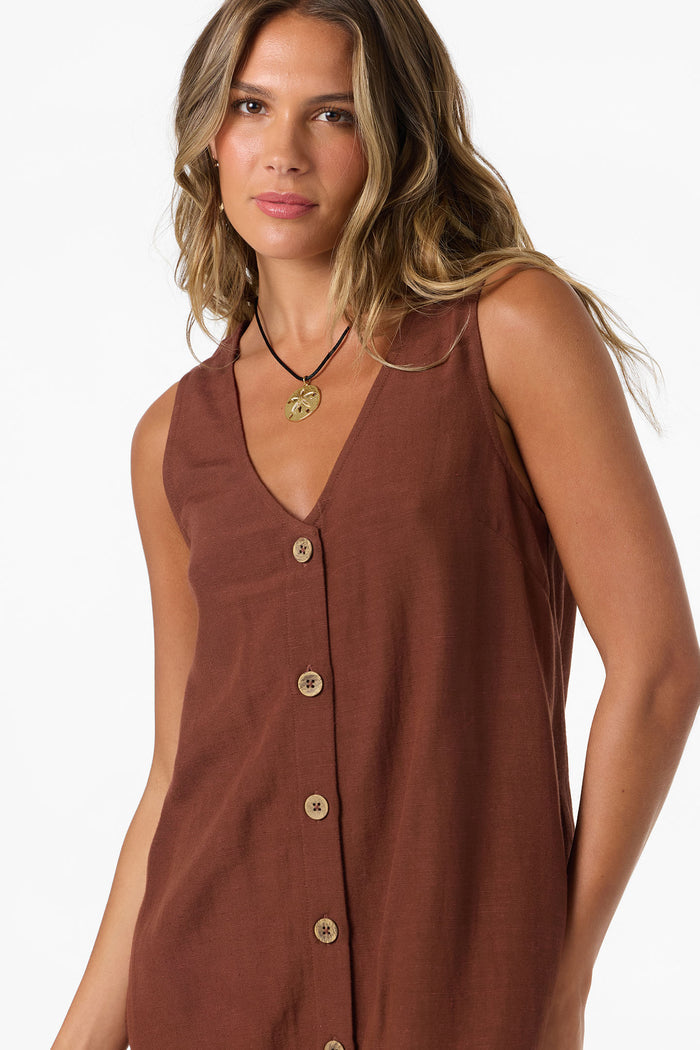 Sanders Mini Dress - Coconut Brown | O'Neill