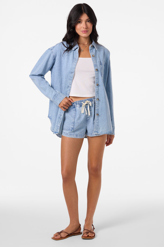 Sevie Denim Shacket Jacket - Check w/ Morgan - Drifter | O'Neill