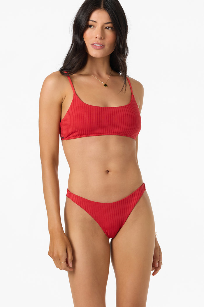 Shorebreak Rib Surfside Bralette Top - Lifeguard Red | O'Neill