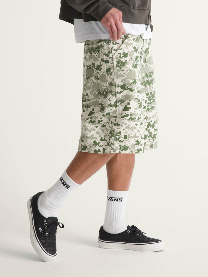 Short Hombre Check-5 Baggy Canvas Beige/Crudo Vans