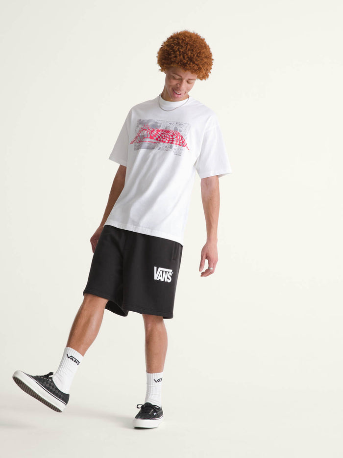 Short Hombre Stretch Logo Fleece Negro Vans