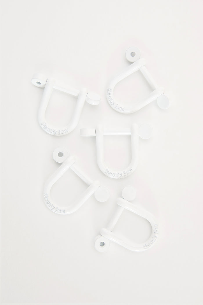 Signature Anchor Charm in White Enamel