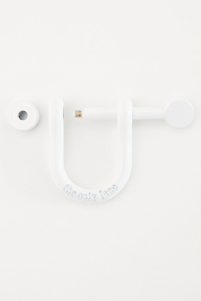 Signature Anchor Charm in White Enamel