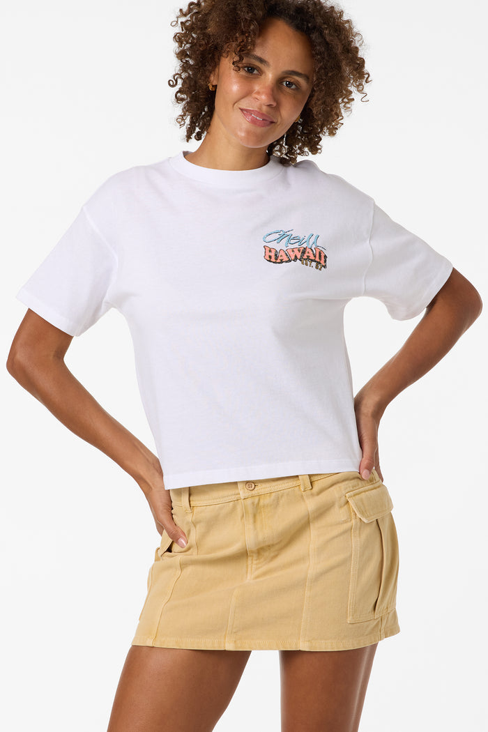 Snack Time Hawaii Oversized Tee - White | O'Neill