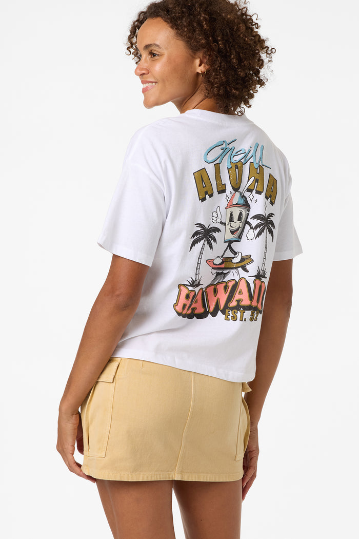 Snack Time Hawaii Oversized Tee - White | O'Neill