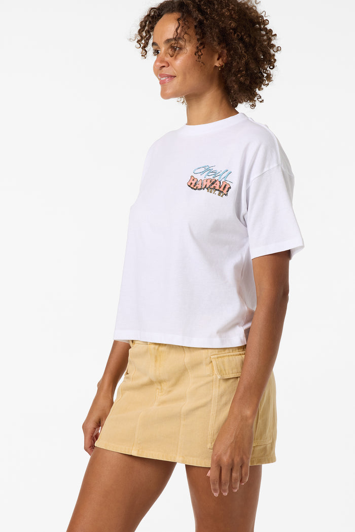 Snack Time Hawaii Oversized Tee - White | O'Neill