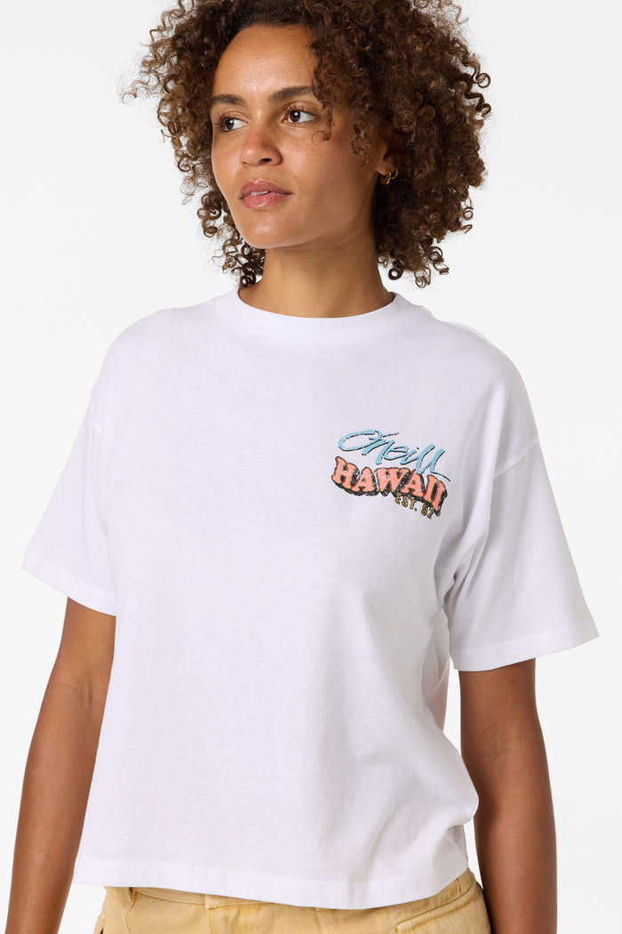 Snack Time Hawaii Oversized Tee - White | O'Neill