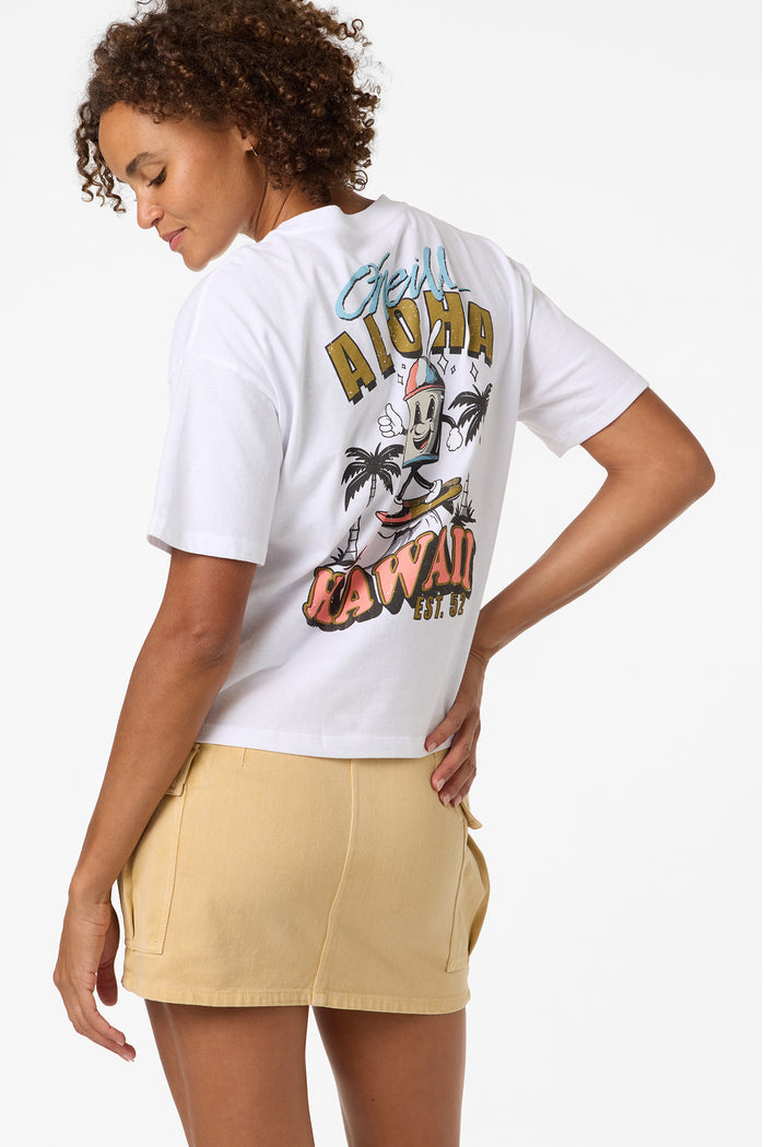 Snack Time Hawaii Oversized Tee - White | O'Neill