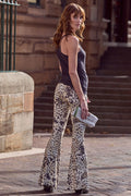 Snow Leopard Flare Pants