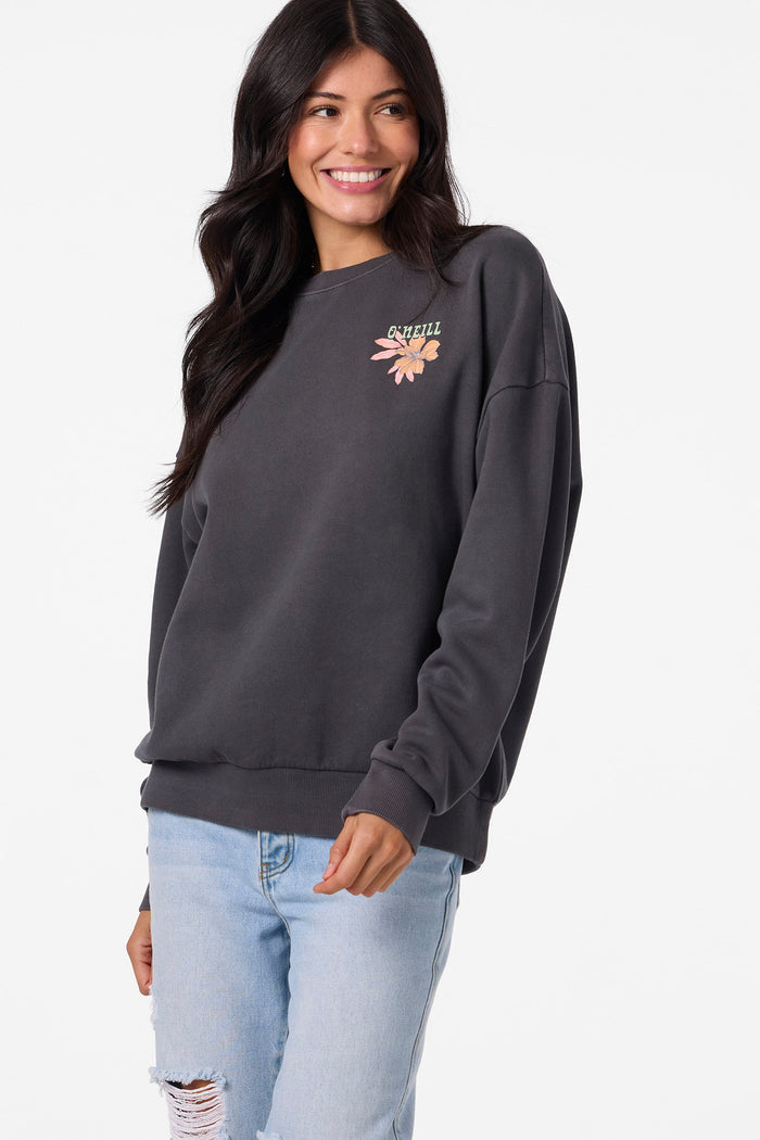 Solis Crew Crew Neck Fleece - Washed Black | O'Neill