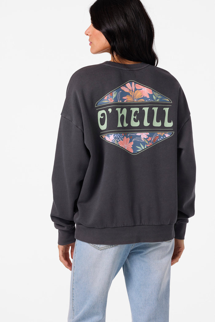 Solis Crew Crew Neck Fleece - Washed Black | O'Neill