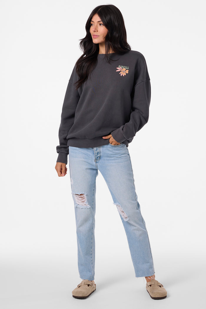 Solis Crew Crew Neck Fleece - Washed Black | O'Neill
