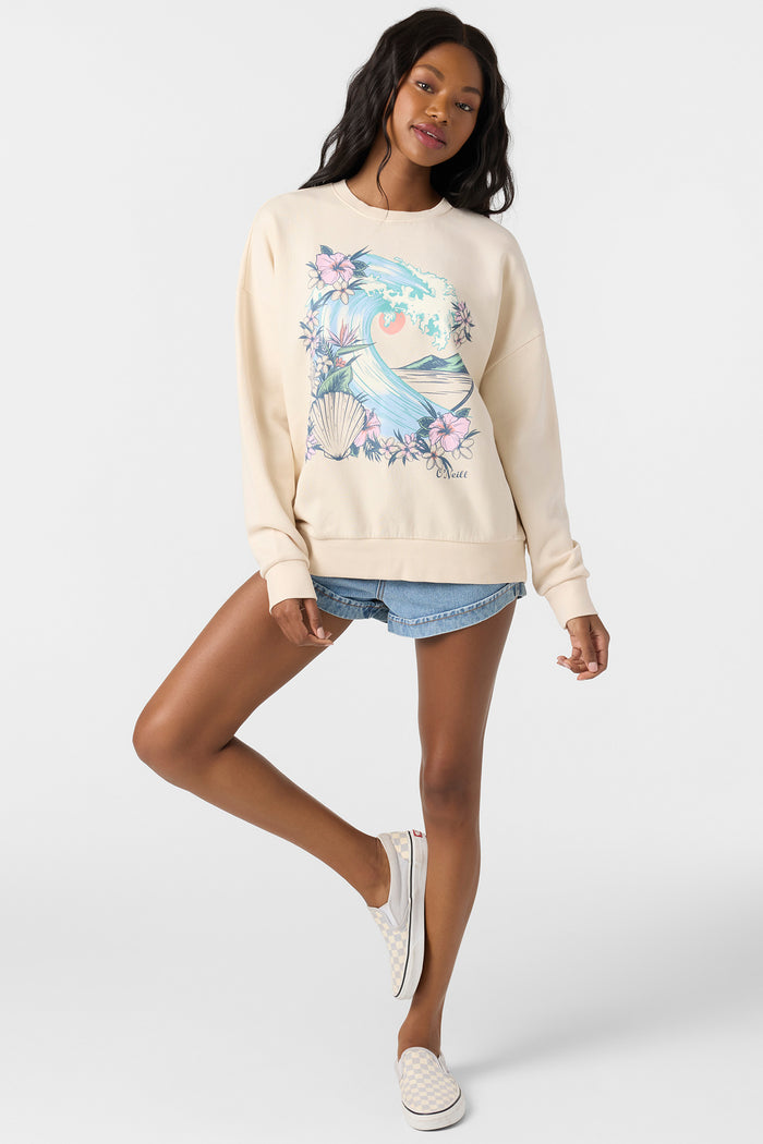 Solis Crew Neck Fleece - Tapioca | O'Neill