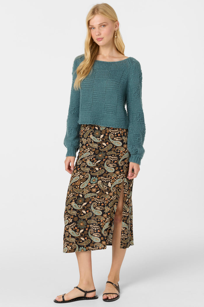 Sunni Rosalia Paisley Midi Skirt - Black | O'Neill