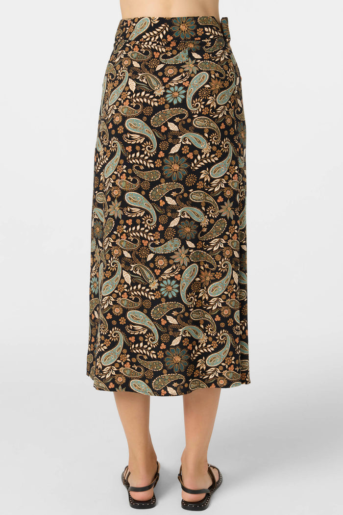 Sunni Rosalia Paisley Midi Skirt - Black | O'Neill