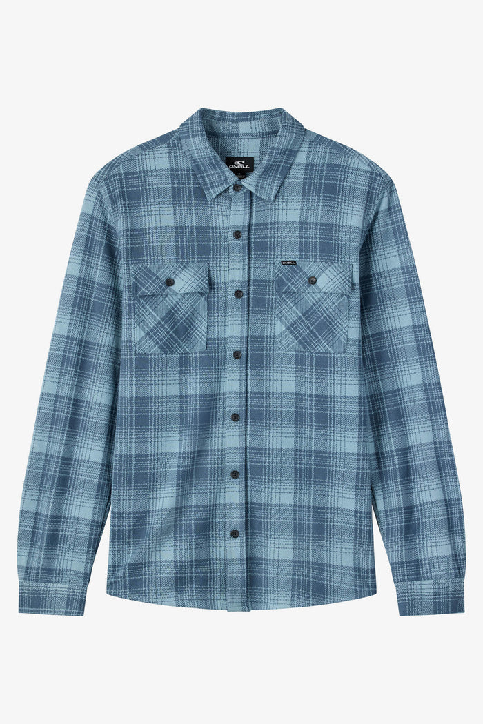 Sutton Knit Plaid Standard Fit Long Sleeve Shirt - Citadel | O'Neill