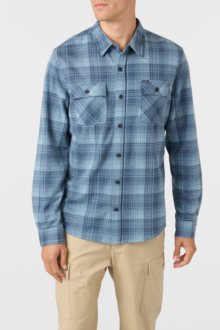 Sutton Knit Plaid Standard Fit Long Sleeve Shirt - Citadel | O'Neill