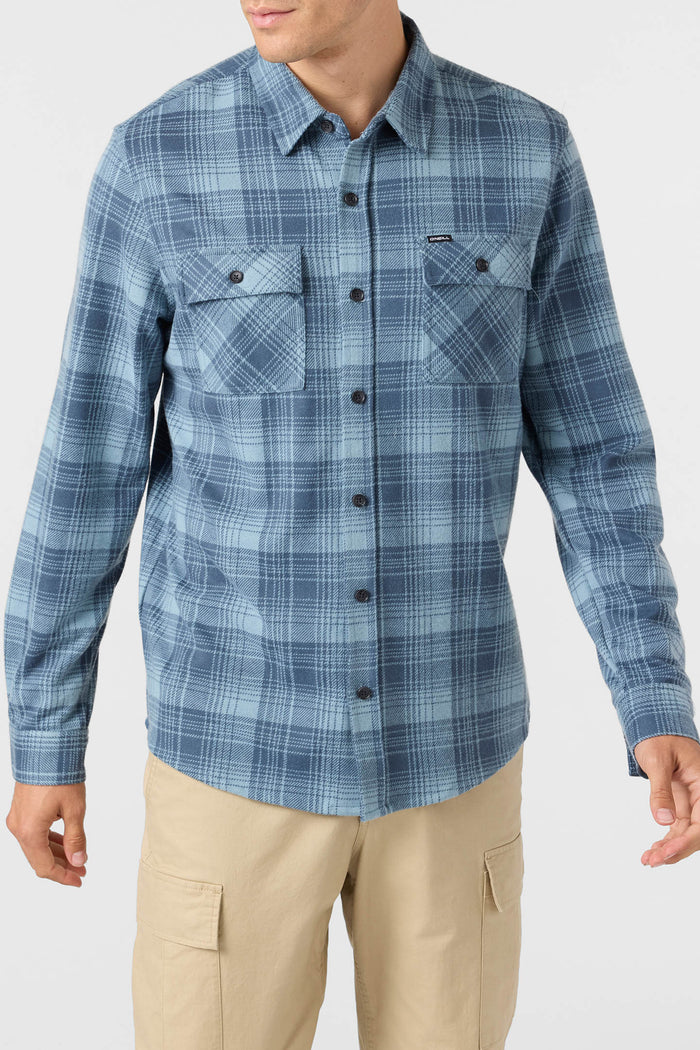 Sutton Knit Plaid Standard Fit Long Sleeve Shirt - Citadel | O'Neill