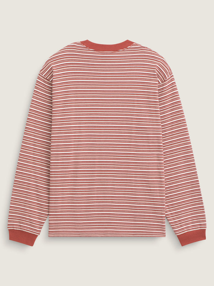 Sweater Hombre Wesley Stripe Ls Kni Naranjo Vans