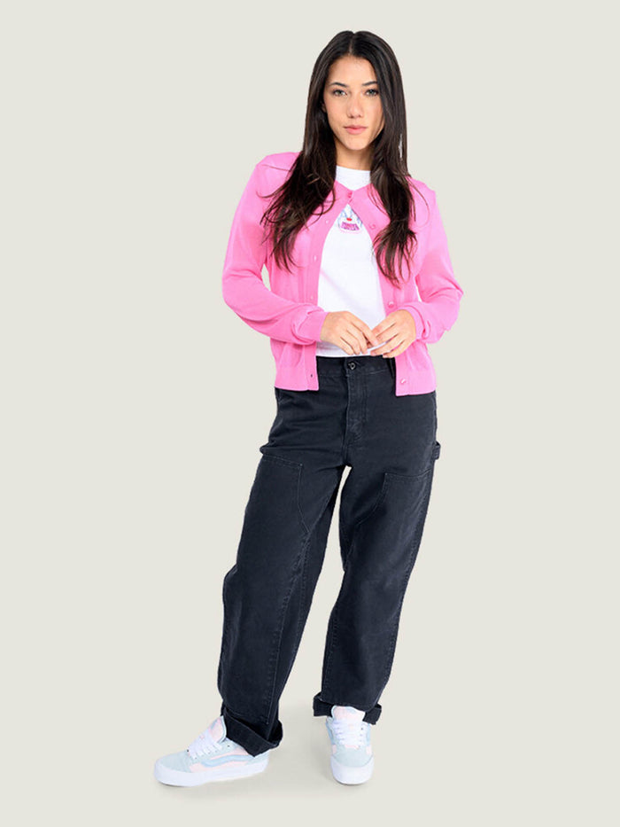 Sweater Mujer Dolly Sheer Cardigan Rosado Vans
