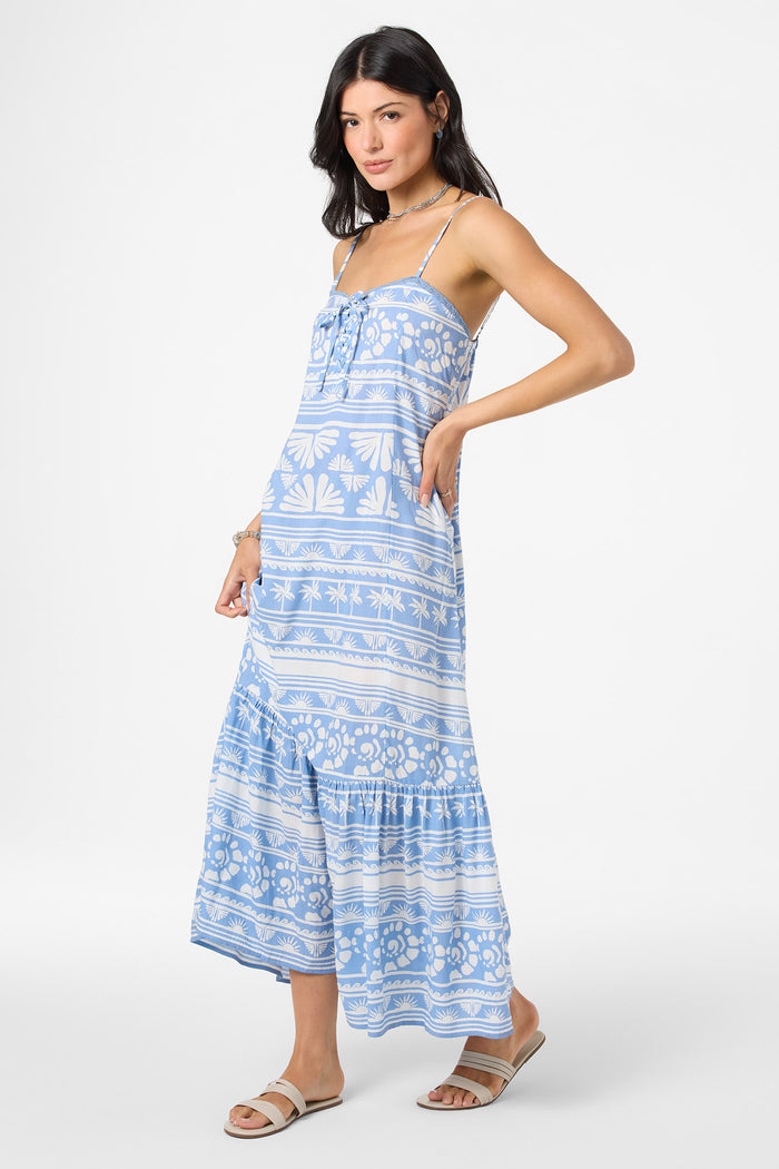 Tasmin Abstract Midi Dress - Azurine | O'Neill