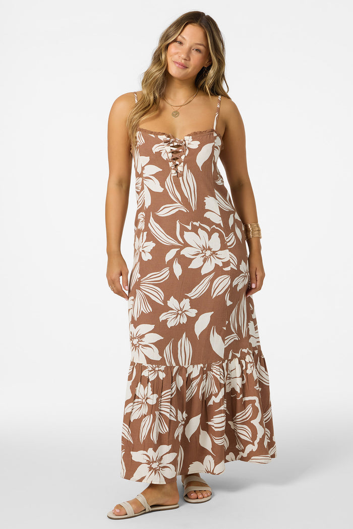 Tasmin Floral Midi Dress - Carob Brown | O'Neill