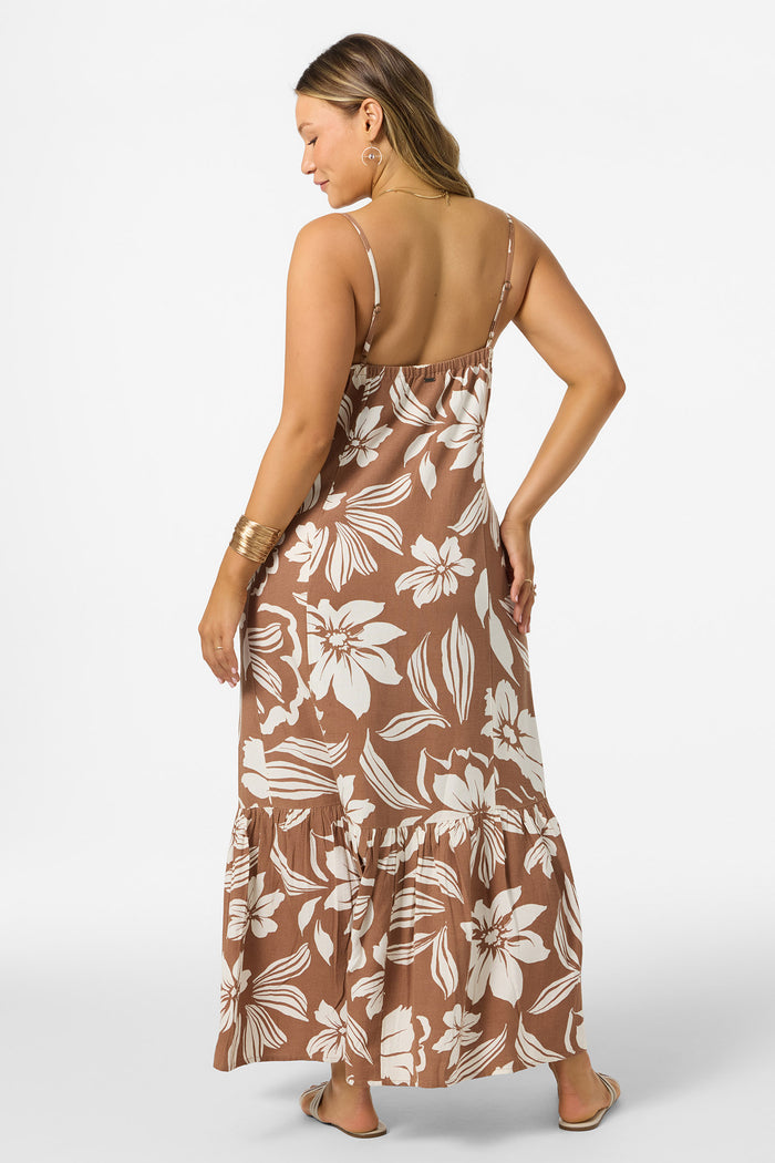 Tasmin Floral Midi Dress - Carob Brown | O'Neill