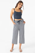 Tour Stripe Waffle Knit Cropped Lounge Pants - Slate | O'Neill