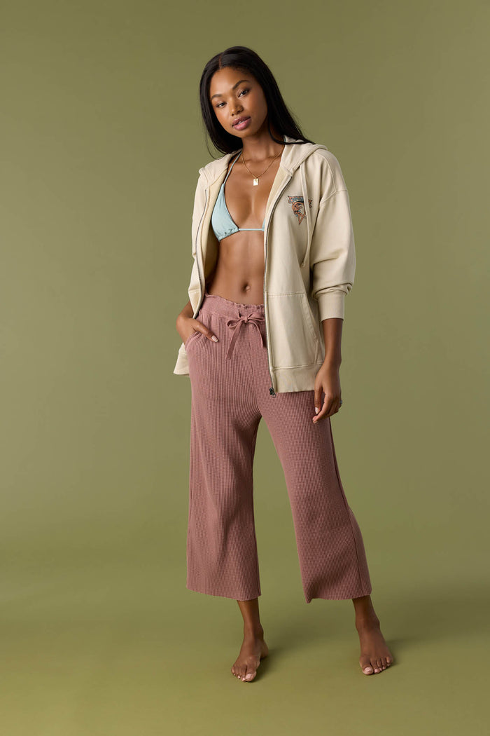 Tour Waffle Knit Cropped Lounge Pants - Burlwood | O'Neill