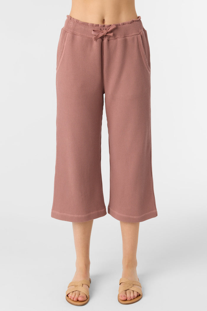Tour Waffle Knit Cropped Lounge Pants - Burlwood | O'Neill