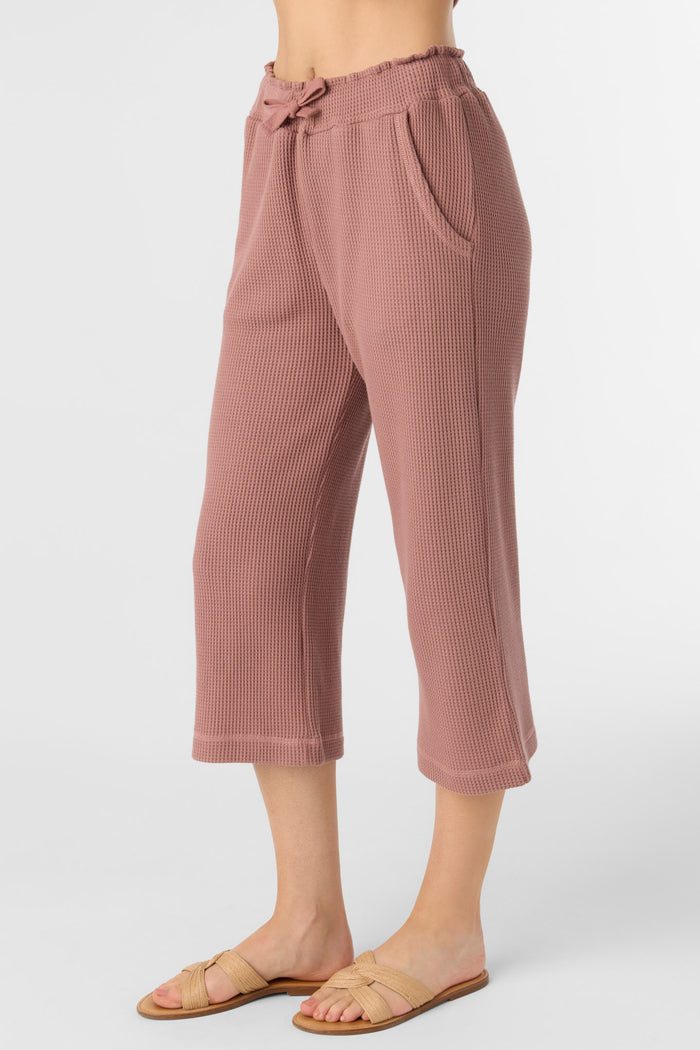 Tour Waffle Knit Cropped Lounge Pants - Burlwood | O'Neill