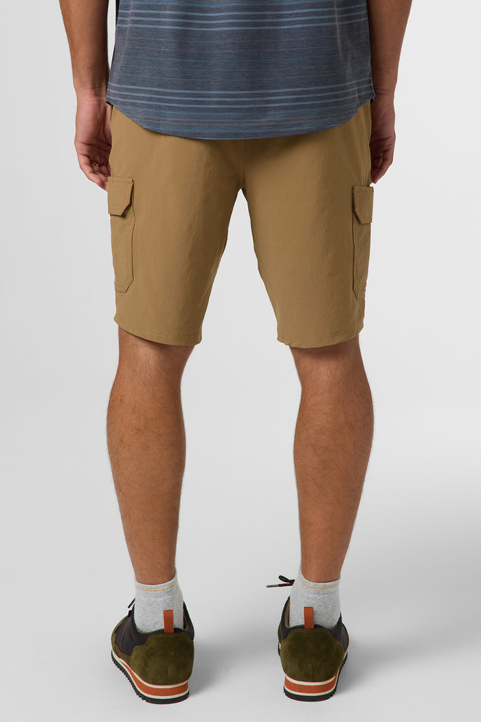 TRVLR Cargo  20" Hybrid Shorts - Check w/ Morgan - Dark Khaki | O'Neill