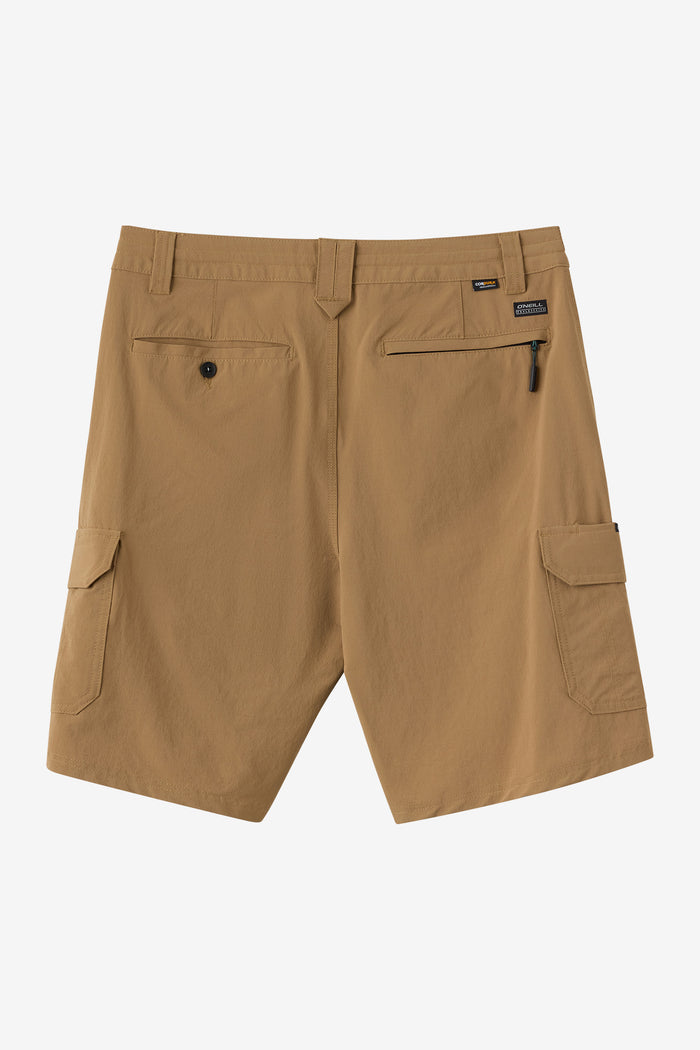 TRVLR Cargo  20" Hybrid Shorts - Check w/ Morgan - Dark Khaki | O'Neill