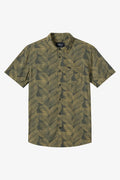 TRVLR Perforated Printed Standard Fit Shirt - Dark Olive | O'Neill