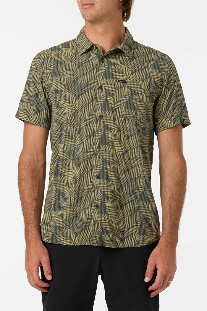 TRVLR Perforated Printed Standard Fit Shirt - Dark Olive | O'Neill