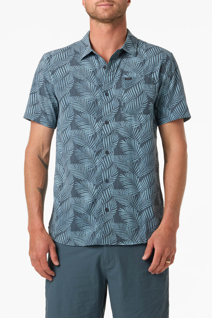 TRVLR Perforated Printed Standard Fit Shirt - Dark Slate | O'Neill