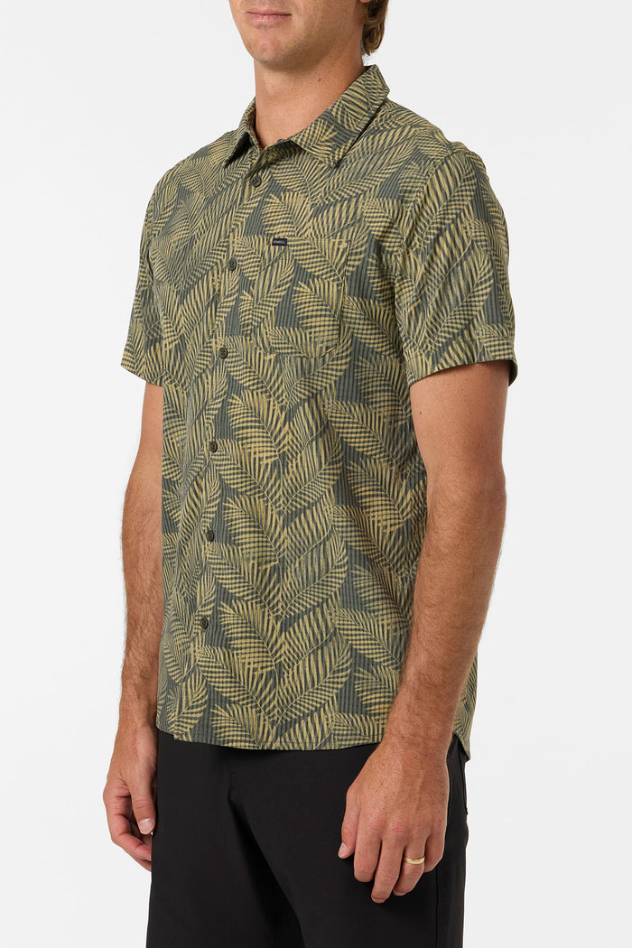 TRVLR Perforated Printed Standard Fit Shirt - Dark Olive | O'Neill
