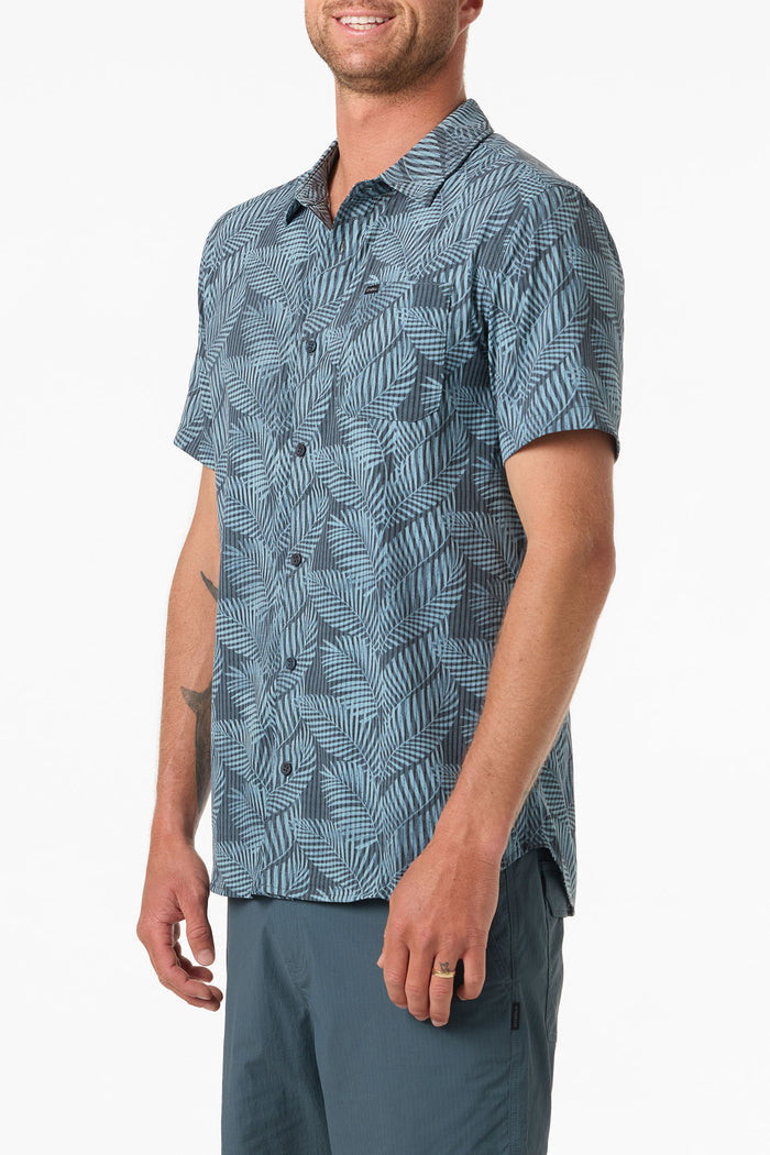 TRVLR Perforated Printed Standard Fit Shirt - Dark Slate | O'Neill