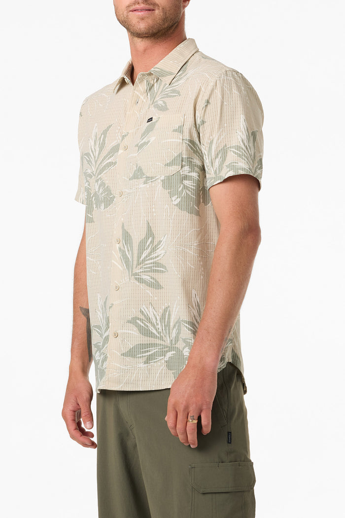 TRVLR Perforated Printed Standard Fit Shirt - Lt Khaki | O'Neill