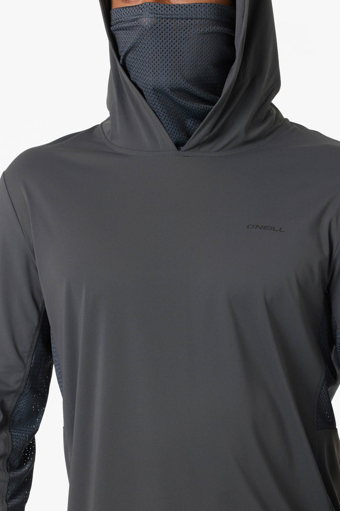 TRVLR UPF Elevated Hooded Long Sleeve Pullover - Dark Shadow | O'Neill