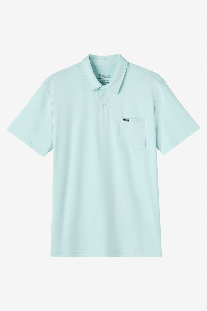 TRVLR UPF Polo - Heather Pastel Turquoise | O'Neill