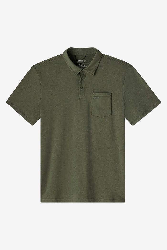 TRVLR UPF Polo - Htr Dk Olive | O'Neill