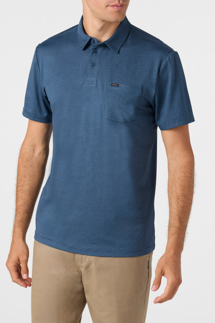 TRVLR UPF Polo - Navy Heather | O'Neill