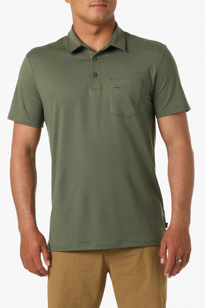 TRVLR UPF Polo - Htr Dk Olive | O'Neill