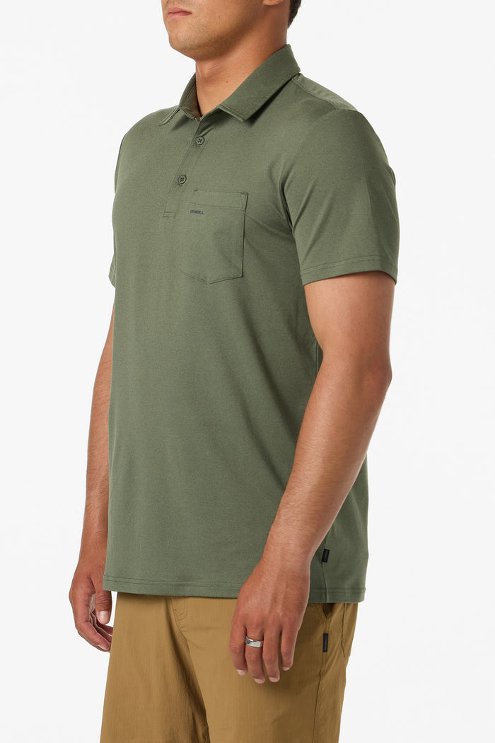 TRVLR UPF Polo - Htr Dk Olive | O'Neill